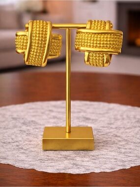 Vintage Avon Gold X Stud Earrings